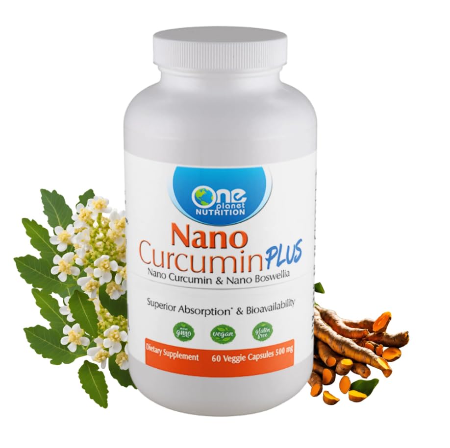 One Planet Nutrition Nano Curcumin Plus bottle ready for daily wellness and easy dosing.
