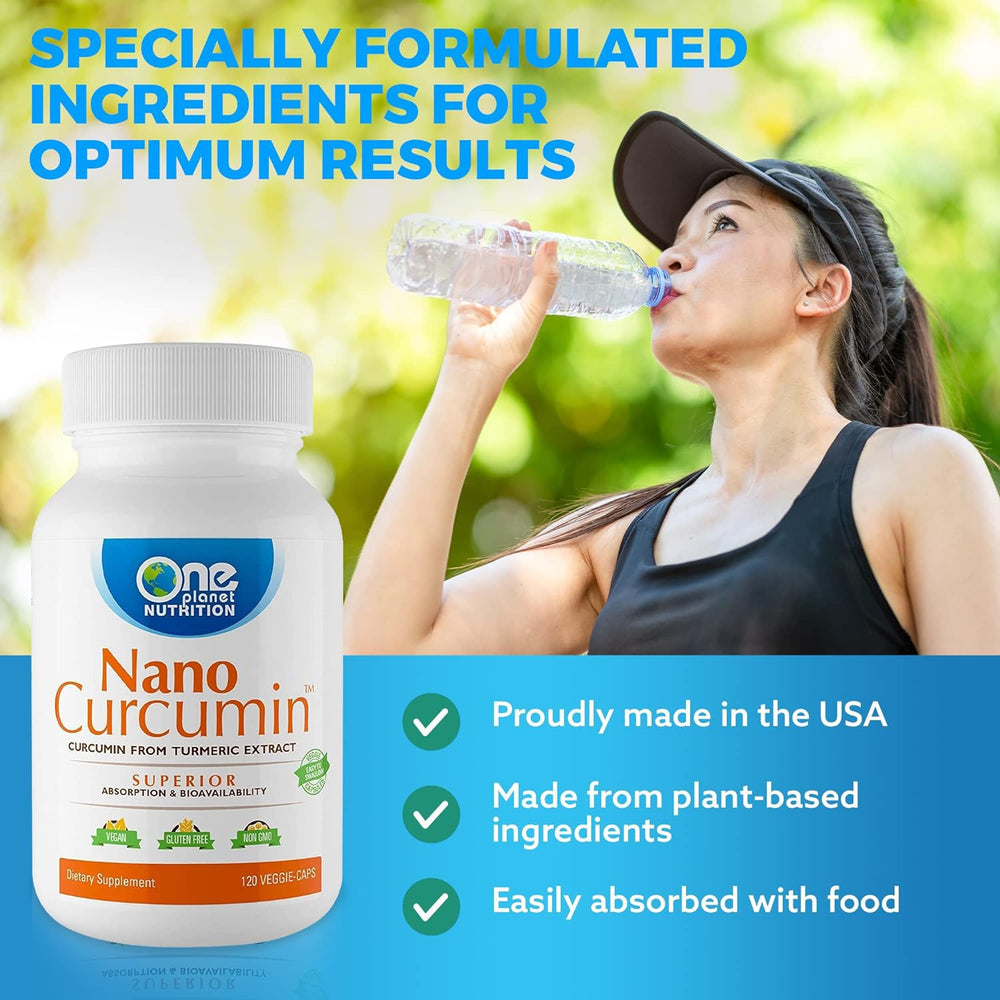 Closeup of Nano Curcumin capsules highlighting nano-size particles.