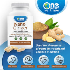 One Planet Nutrition third-party testing seal on ginger product