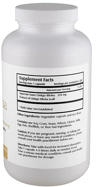 Closeup of One Planet Nutrition Nano Ginkgo capsules highlighting nano-sized absorption