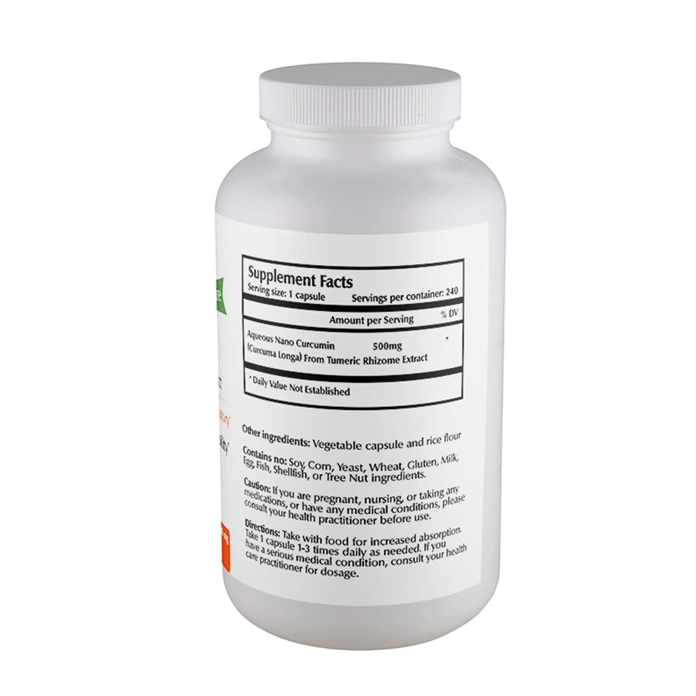 One Planet Nutrition nano-particle technology closeup showing ultra-small curcumin particles for absorption.