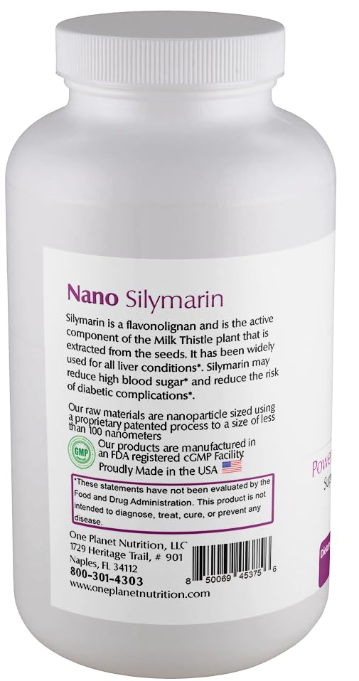 One Planet Nutrition Nano Silymarin capsule close-up for higher absorption.