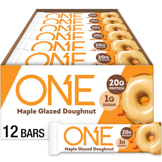 ONE Maple Glazed Doughnut protein bar pack ready for on-the-go mornings.