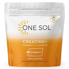 One Sol Creatine for Women bottle unflavored with clean label and energy support