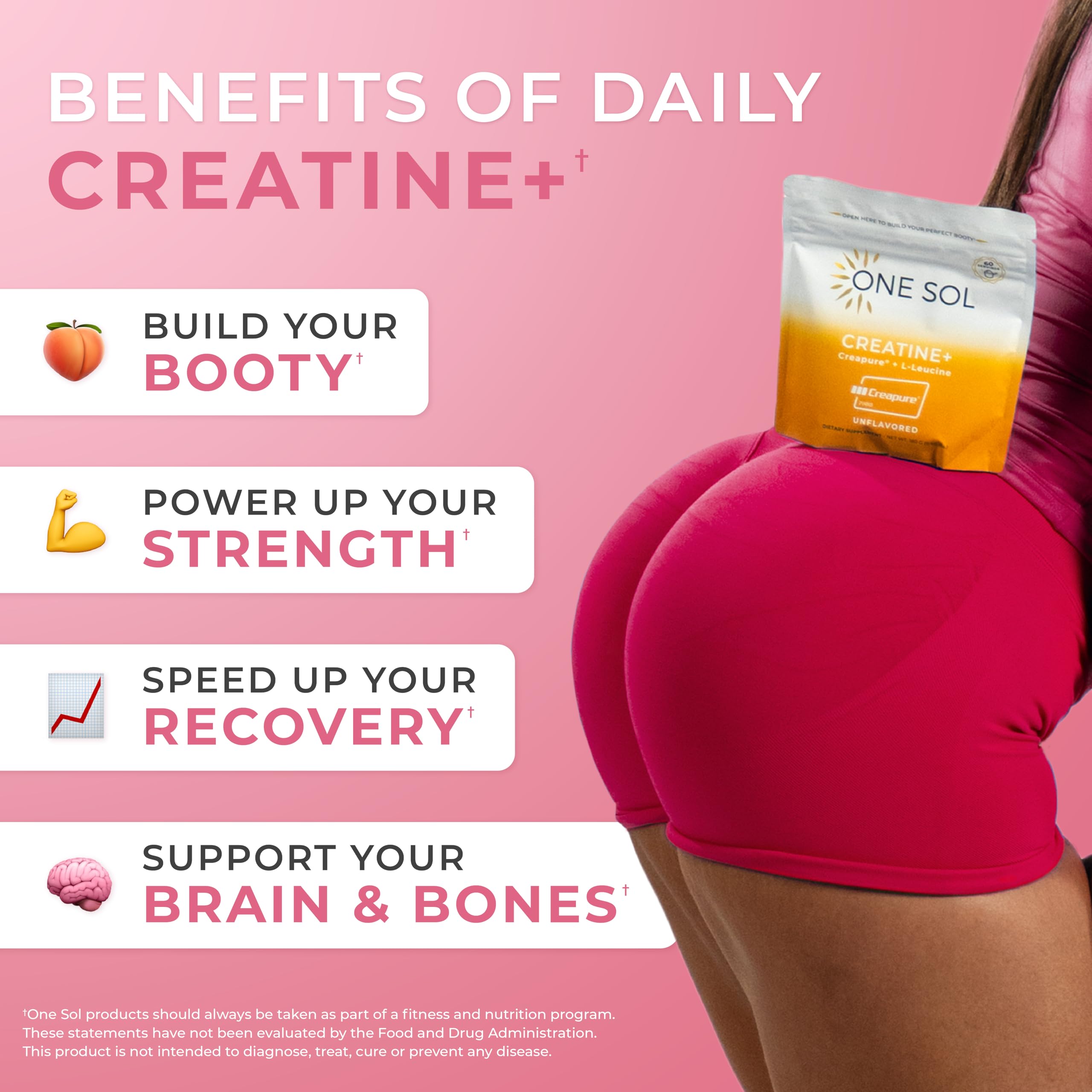 One Sol Creatine for Women scoop sour cherry ready to mix