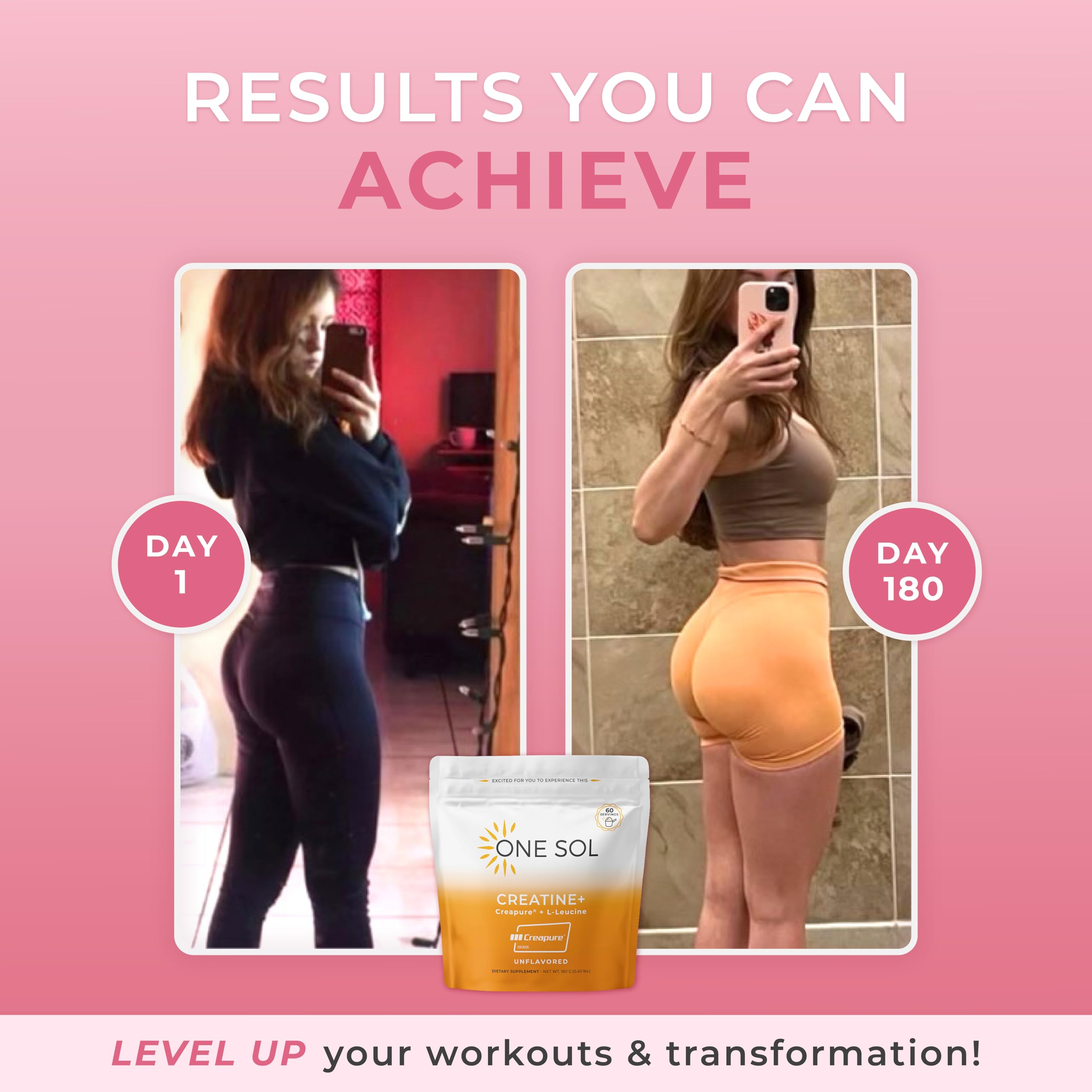One Sol Creatine for Women shake being mixed in a glass