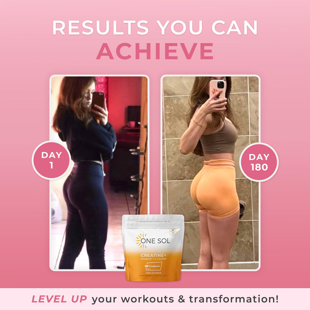 One Sol Creatine for Women shake being mixed in a glass