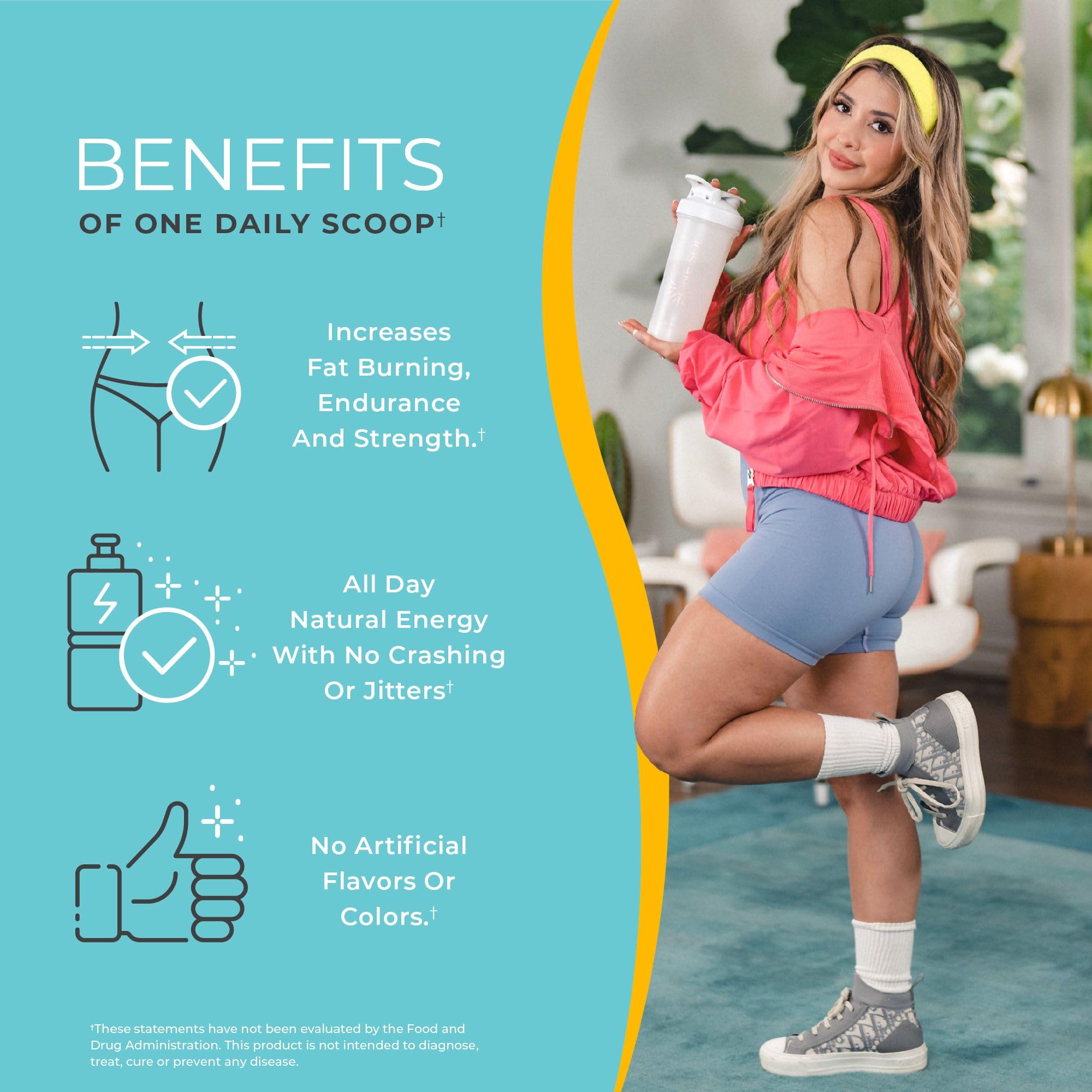 One Sol pre-workout for women energy image illustrating smooth, crash-free vitality