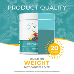 One Sol pre-workout for women serving size image guiding easy scoop for workouts