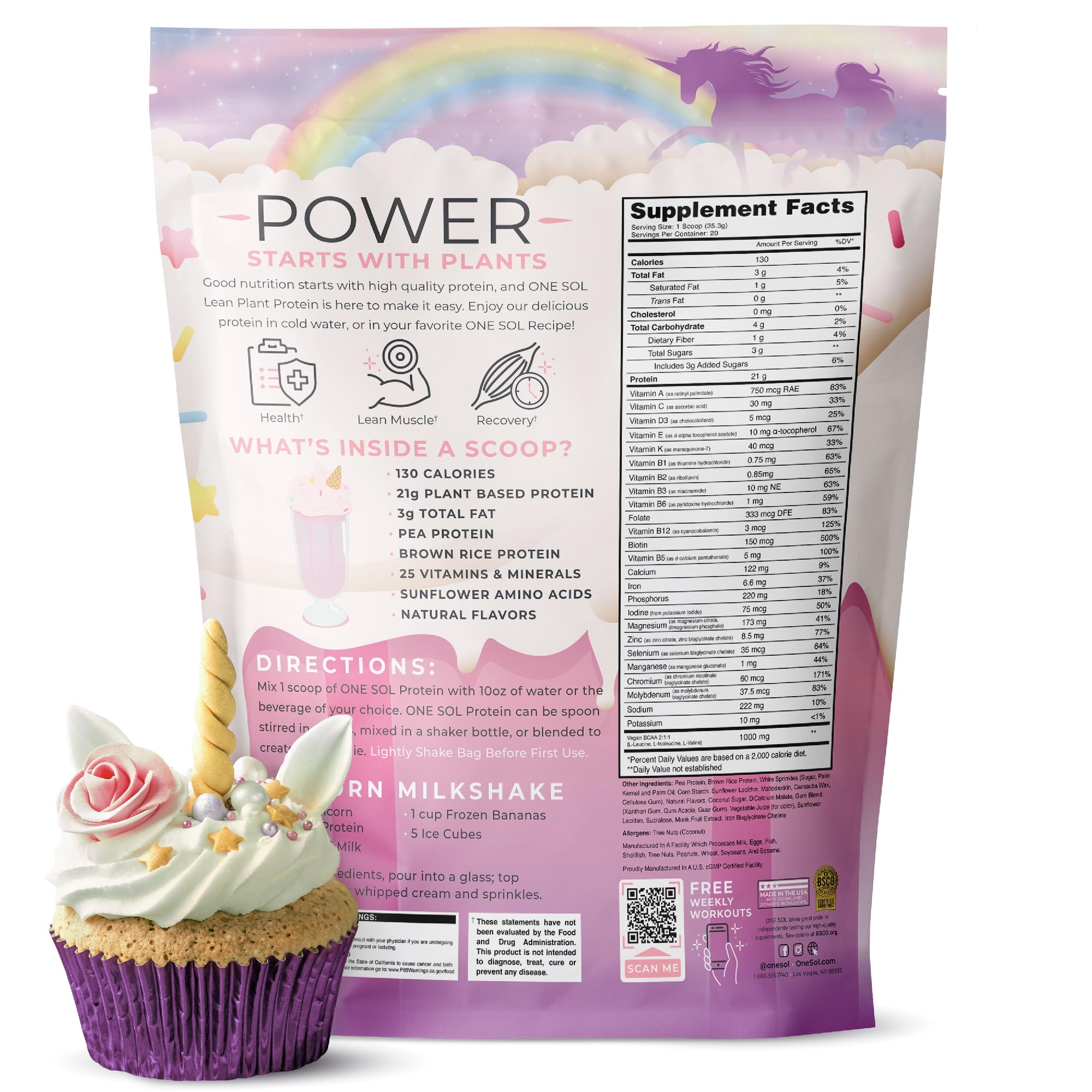 One Sol unicorn-milkshake serve illustrates a tasty shake option.