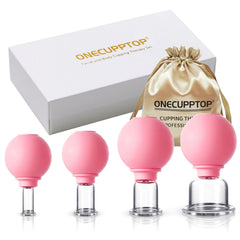 ONECUPPTOP 4-Size Plexi Glass Cupping Set for face delivers a gentle lift and smoother skin.