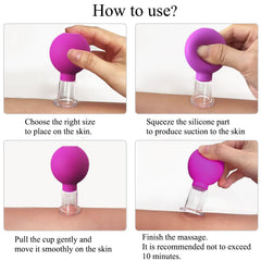 ONECUPPTOP four-size set showing sizes for eyes, face, and body for targeted treatment.