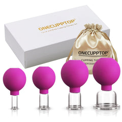 ONECUPPTOP plexiglass facial cups for at-home massage promote relaxation and skin tone.