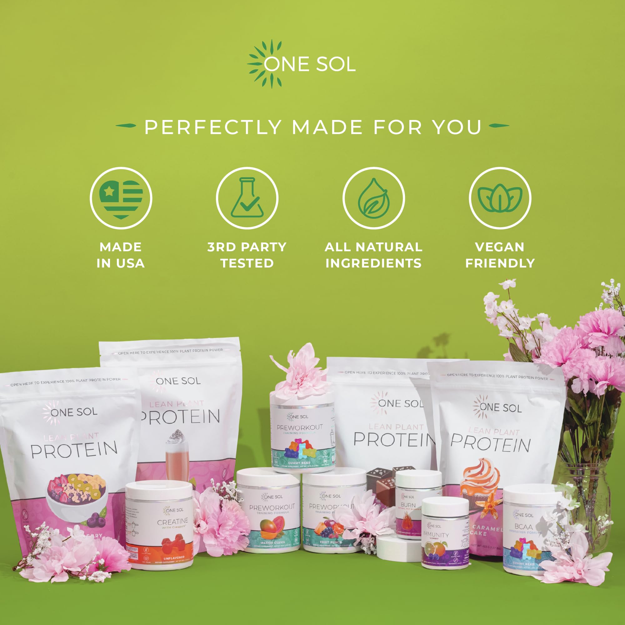 One Sol Greens powder adds a vibrant touch to juice for convenient nutrition.
