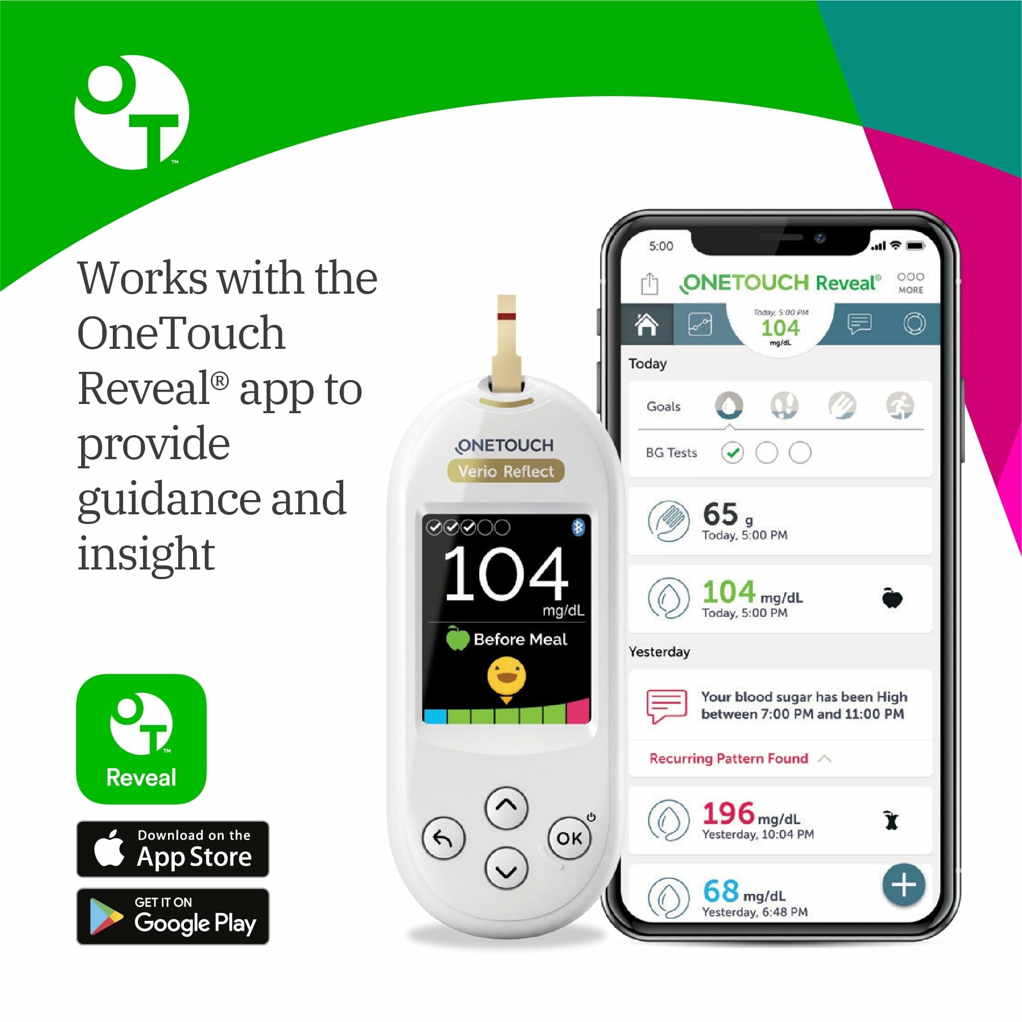 Carrying pouch keeps your OneTouch Verio kit organized on the go.