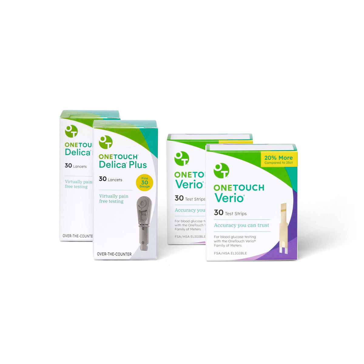 OneTouch Delica Plus lancets: smooth, virtually painless blood sampling.