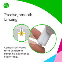 Automatic needle retraction feature on the Delica Safety device for safe handling.