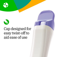 Silicone-coated needle close-up highlighting virtually painless draws.