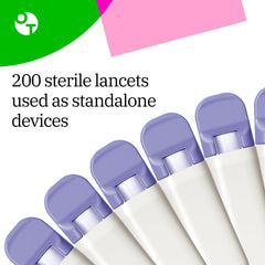 Sterile lancets preloaded for single-patient use ensuring hygienic sampling.