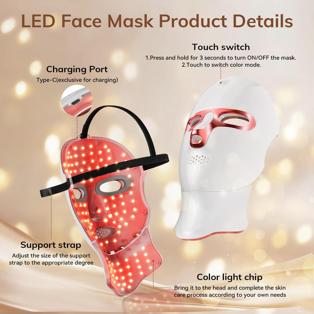 ONLUKY cordless design red light therapy mask enables unrestricted use.