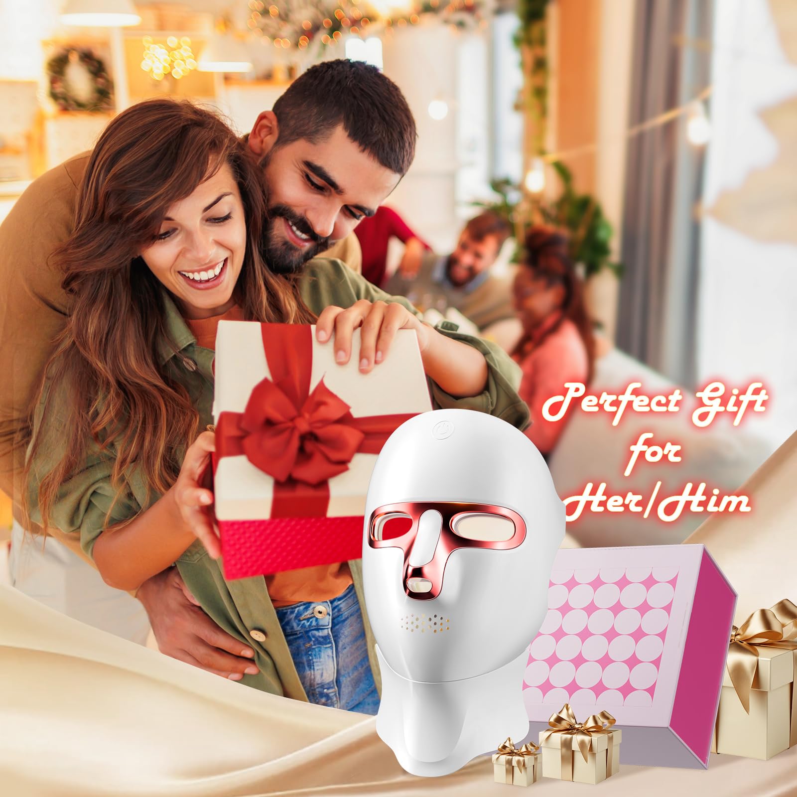ONLUKY red light therapy mask sleep-friendly routine aid.