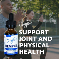 Night-time use of OnlyPure Relief hemp oil drops for sleep support.