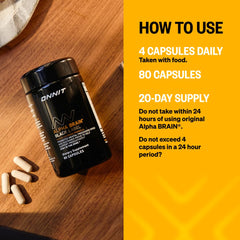 ONNIT Alpha Brain capsules in hand for daily focus.