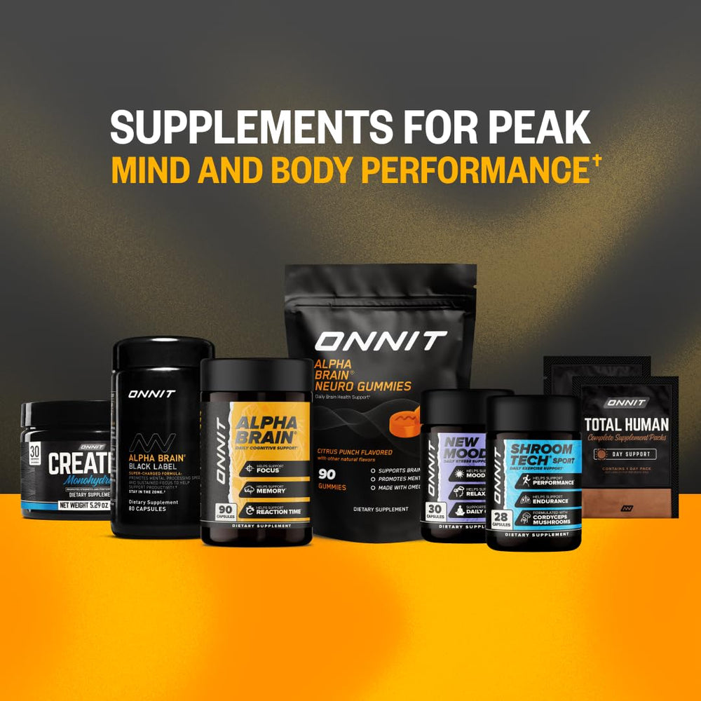 ONNIT Alpha Brain IGEN non-GMO label visible for quality assurance