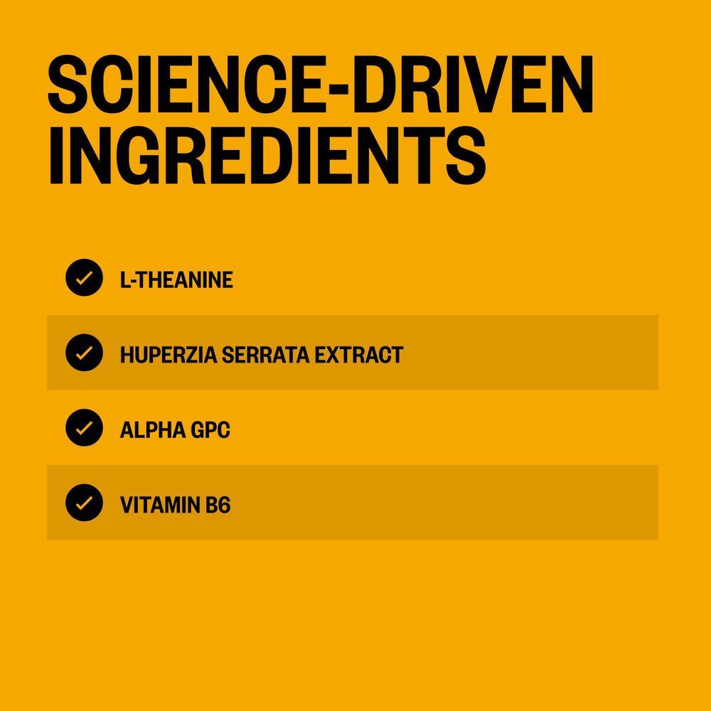 Caffeine-free feature shown on Alpha Brain Instant packaging