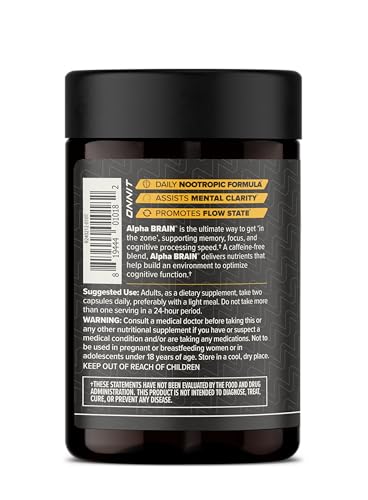 ONNIT Alpha Brain capsules visible for memory and focus support