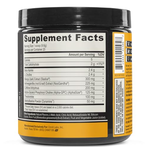 ONNIT Alpha Brain tiger's blood serving-scoop shows convenient dosing for workouts.