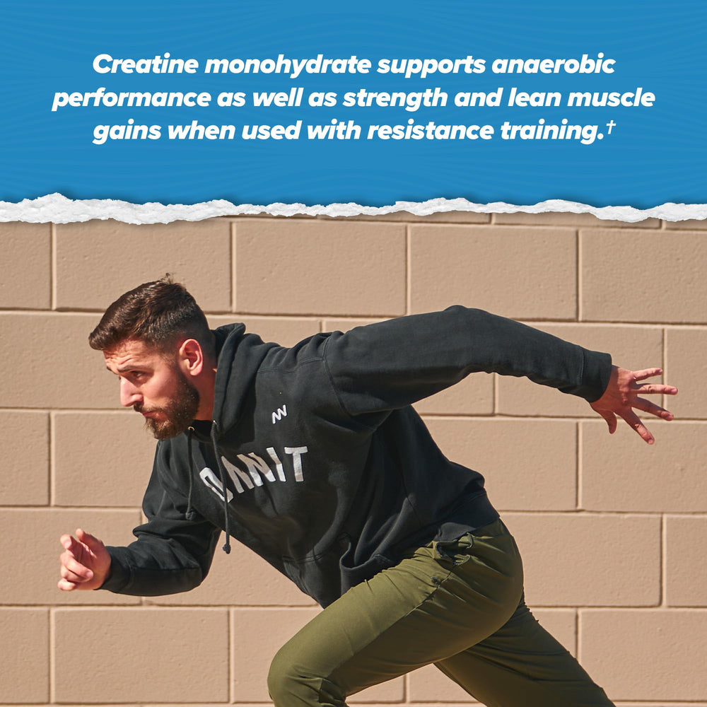 Shaker bottle with ONNIT Creatine Monohydrate mixed for a workout