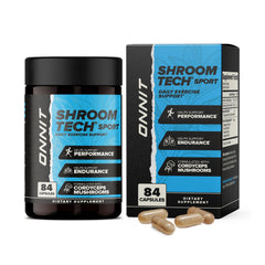 ONNIT Shroom Tech SPORT bottle for daily energy support during workouts.