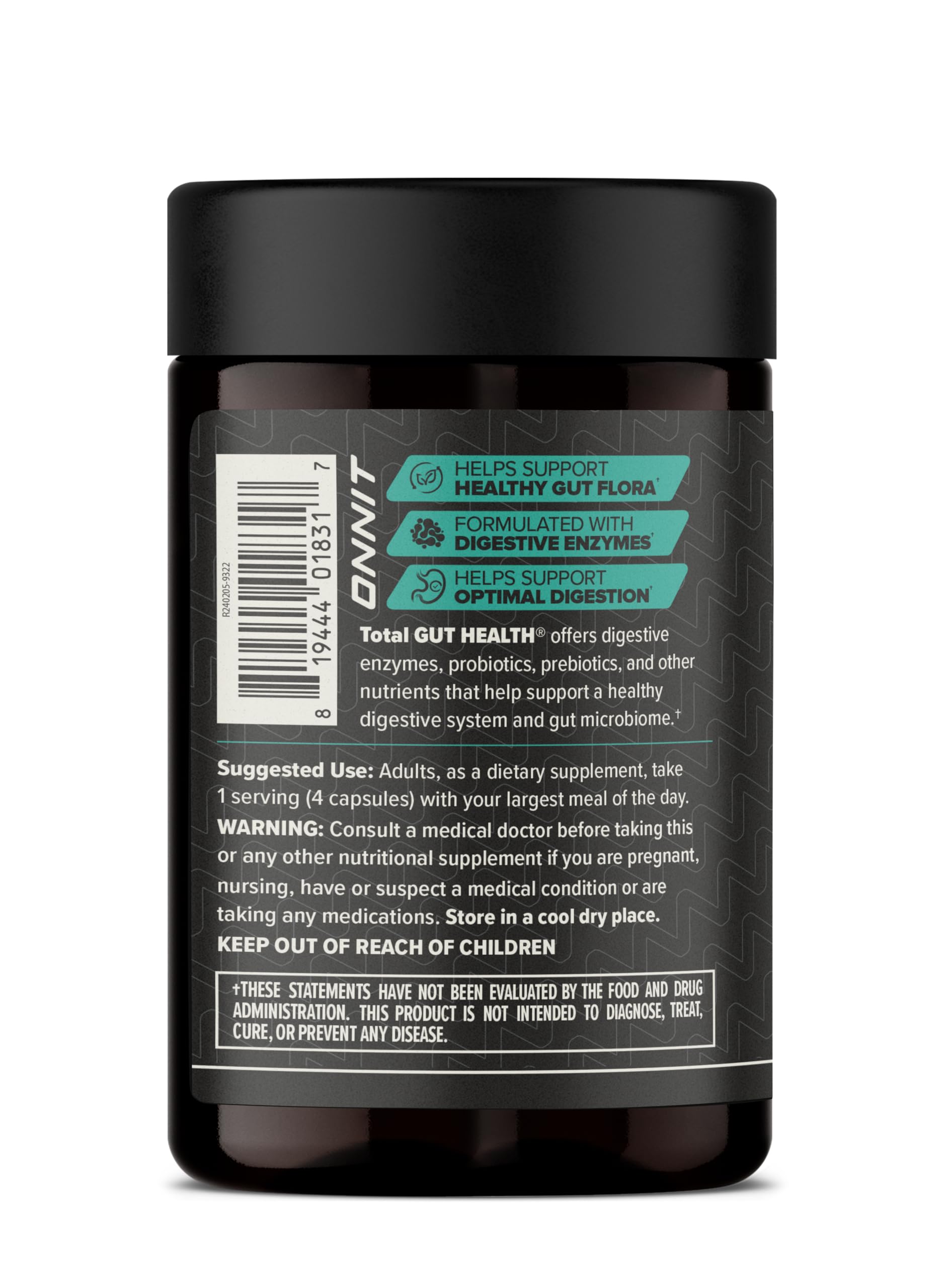 ONNIT Total Gut Health capsules ready for daily use