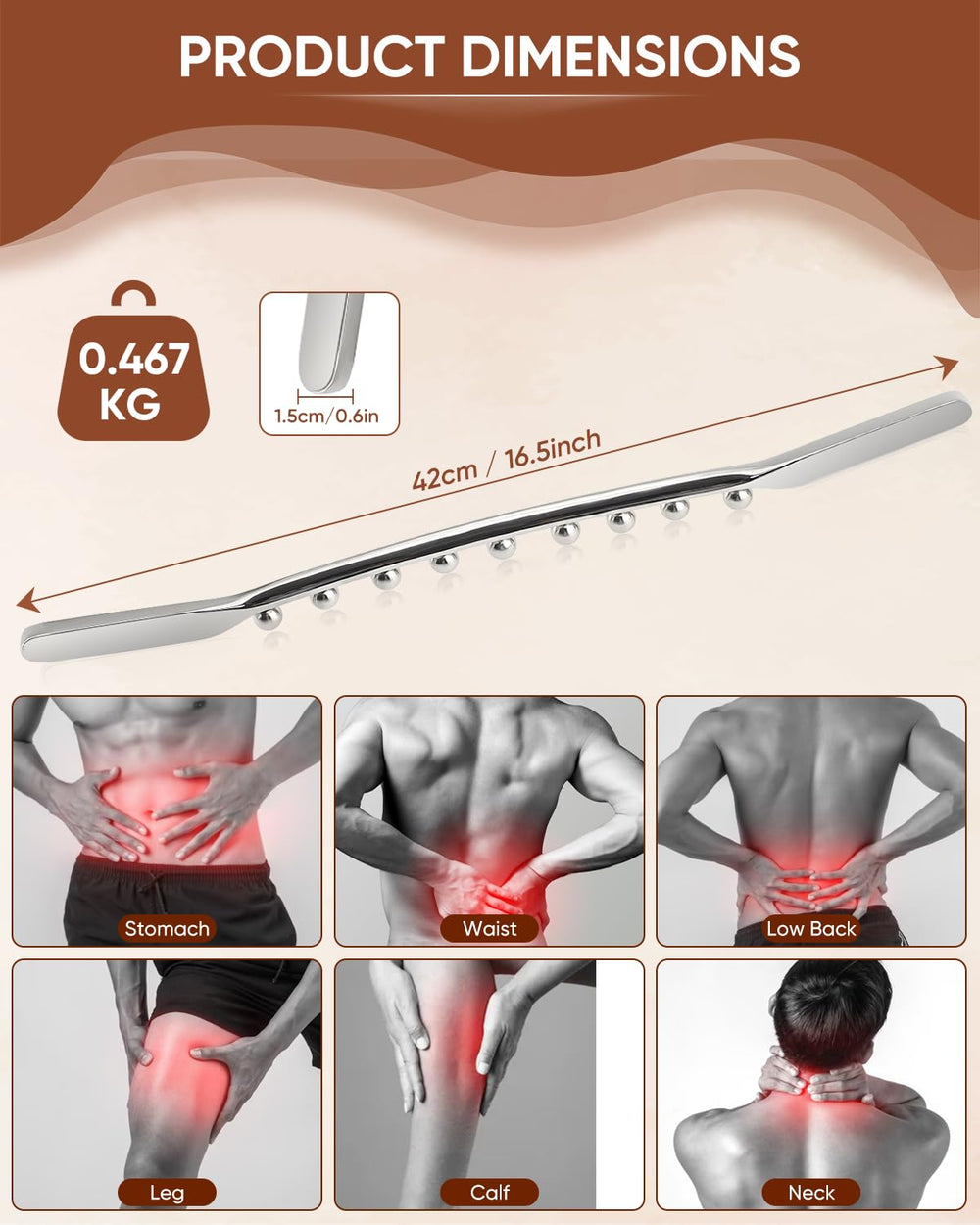ONUEMP body sculpting tool used on neck, shoulders, thighs