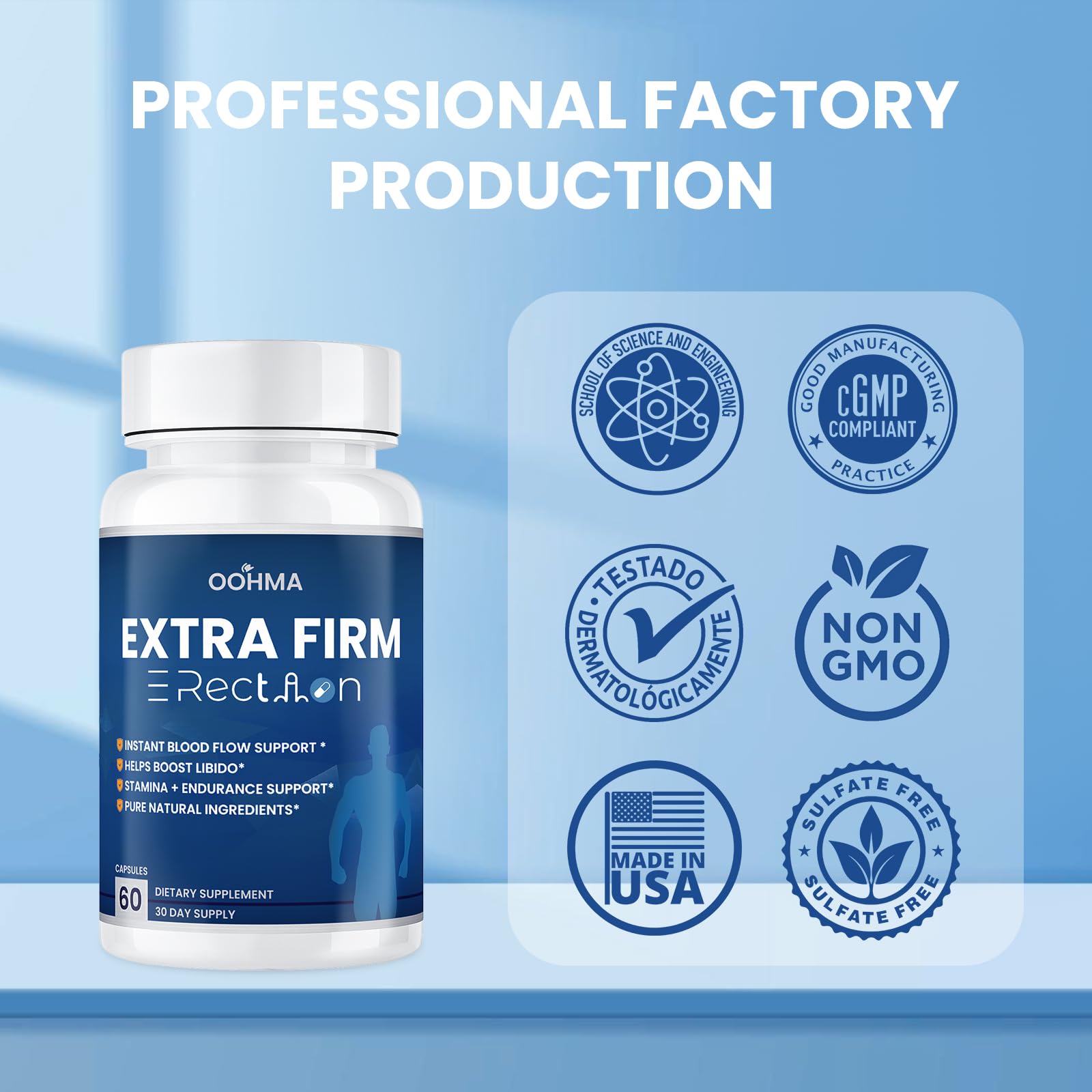 Oohma daily routine capsules depict simple two-capsule daily use.