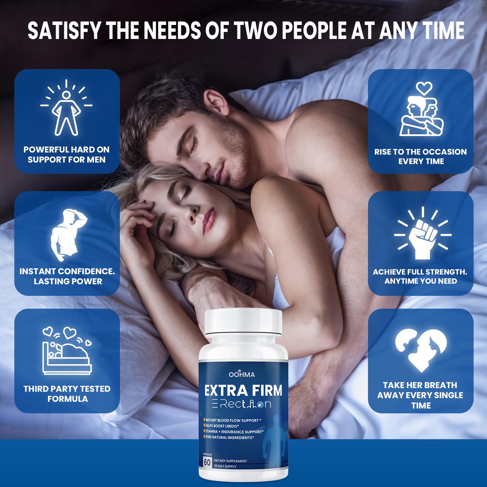 Oohma fast-acting male-enhancement ingredients maca-epimedium displays trusted herbal blend.