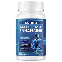 Oohma bottle with capsules supports daily vitality.