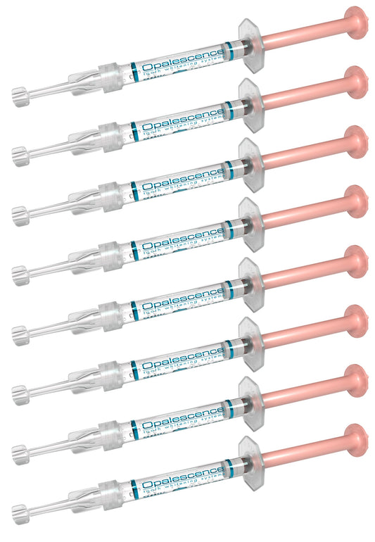 Opalescence 35% PF gel syringes in melon flavor for at-home whitening.