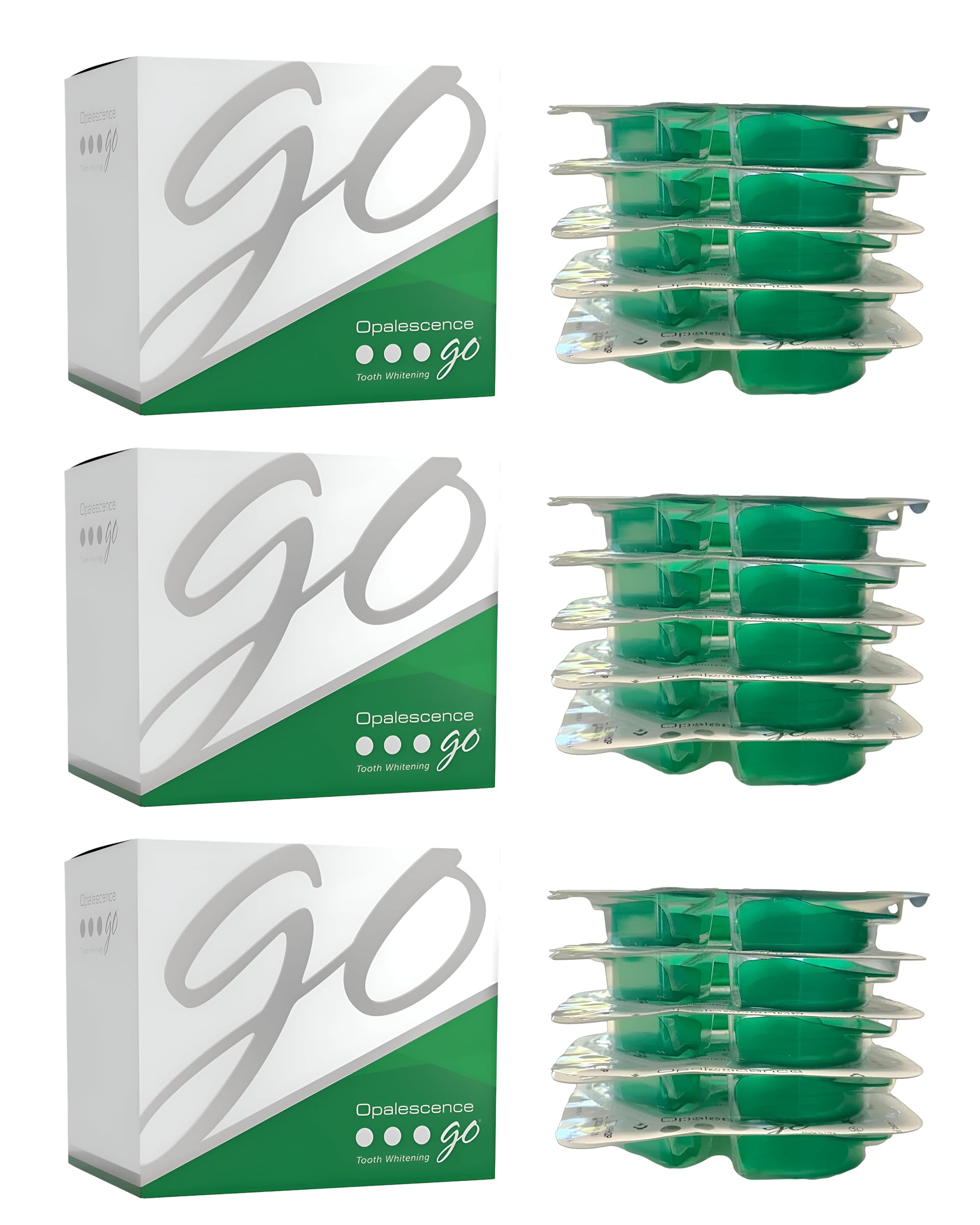 Opalescence Go 15% Mint trays ready for at-home whitening sessions