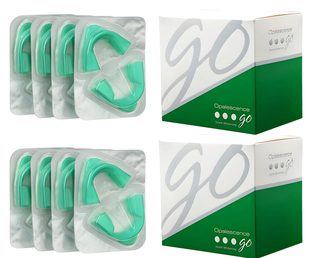 Opalescence Go 15% Mint four-treatment pack ready to use.