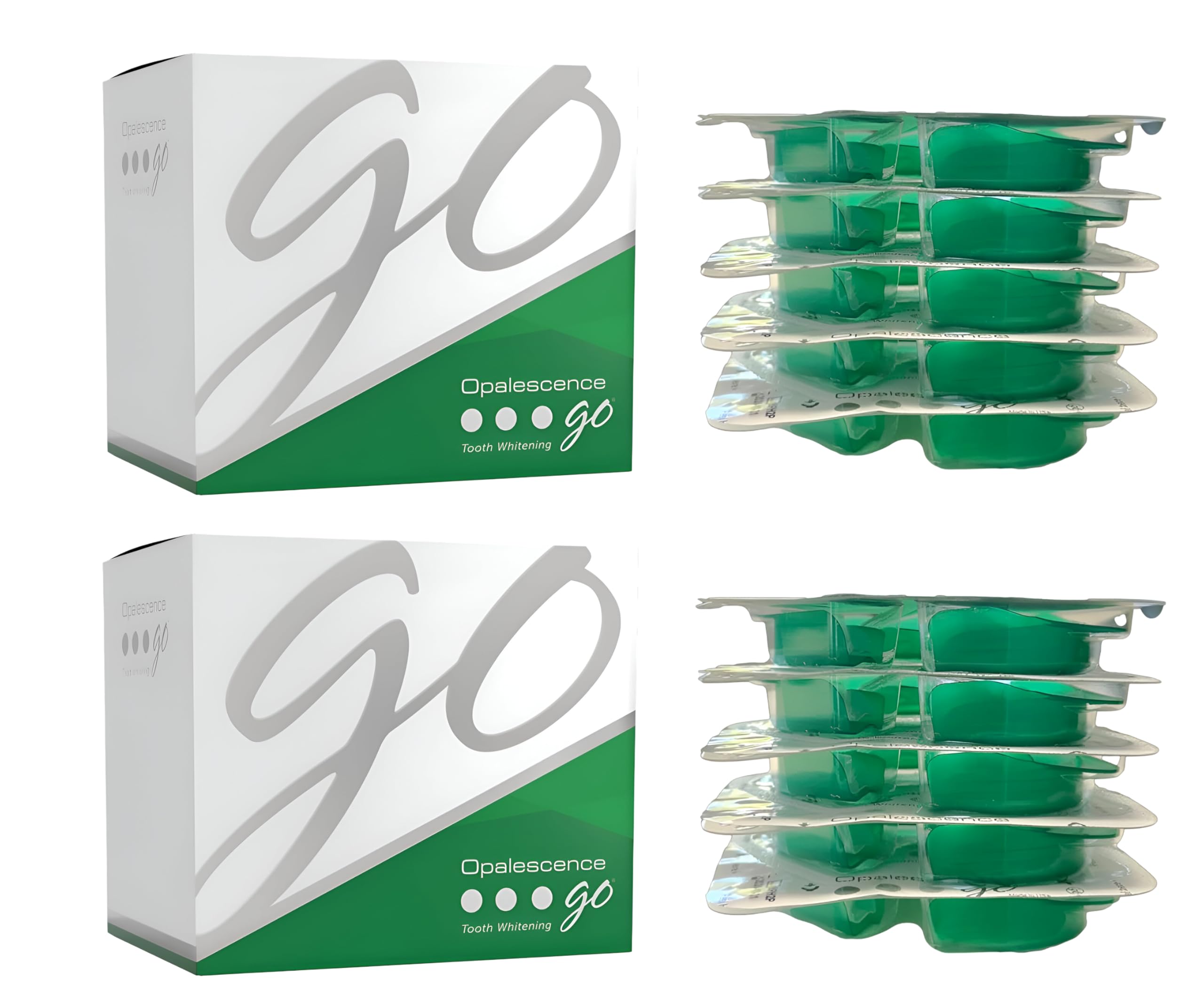 Opalescence Go 15% Mint trays ready to use for whitening.