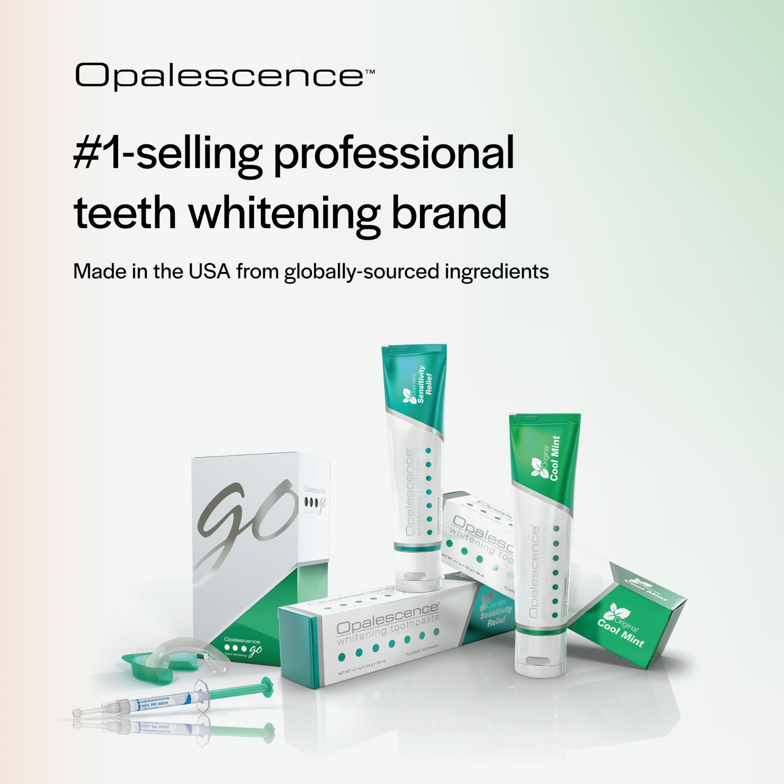 Opalescence Go is manufactured in the USA using globally sourced materials.