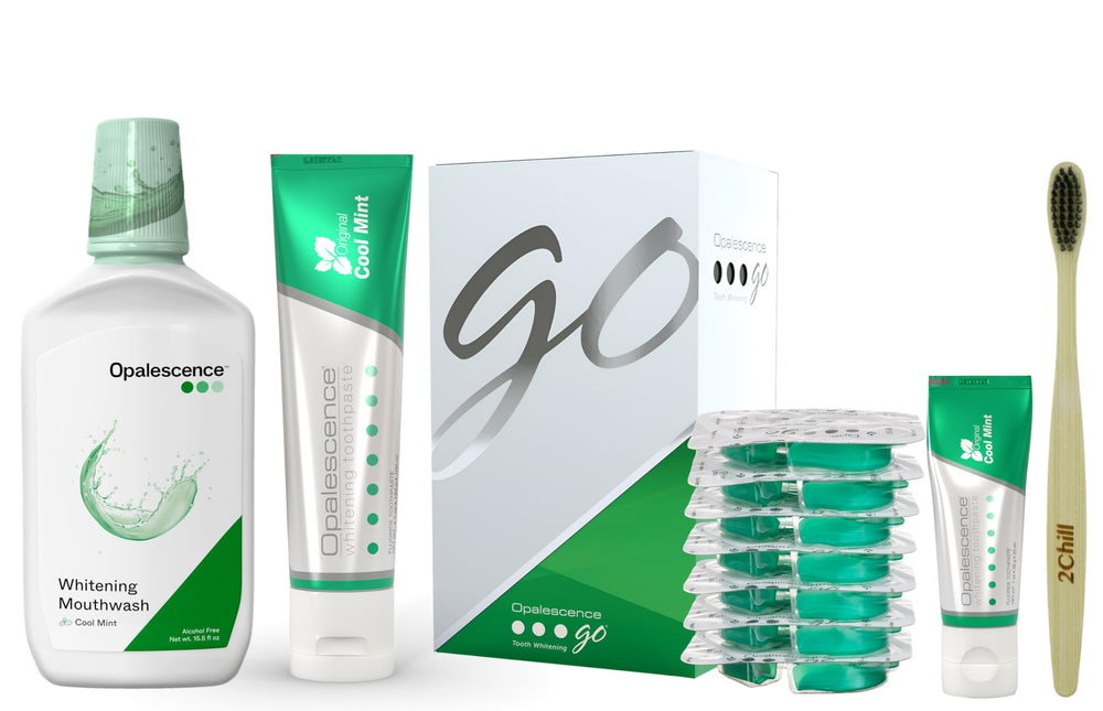 Opalescence Go tray close-up for at-home whitening without extra devices.