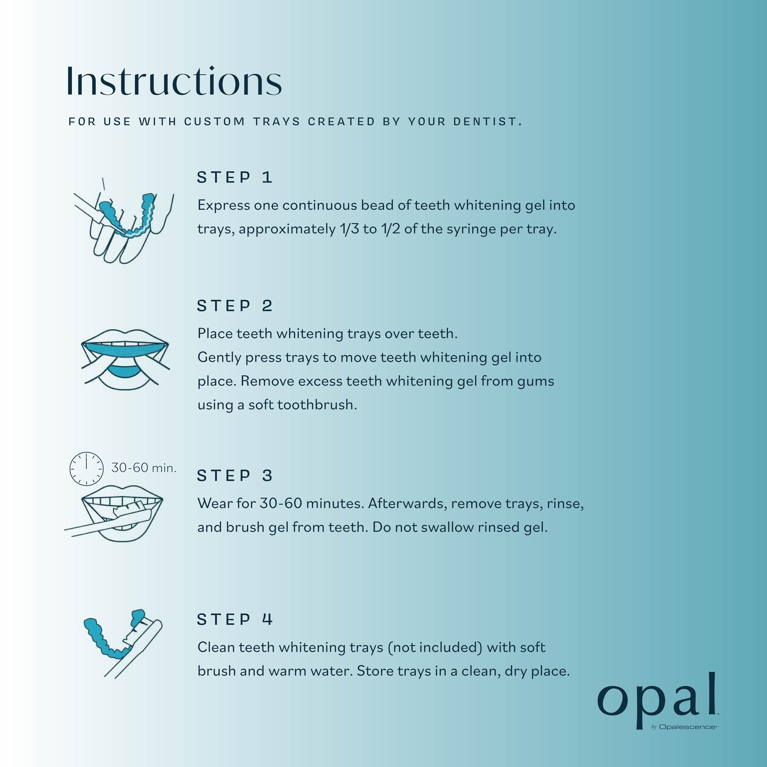 Xylitol-sweetened Opalescence PF gel is vegan and gluten-free.