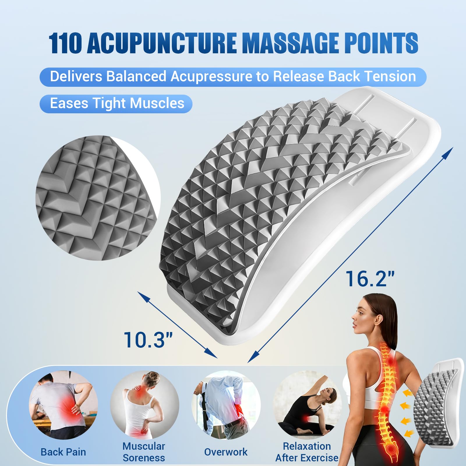 OPDEKEHA Adjustable Lower Back Stretcher lets you tailor the stretch
