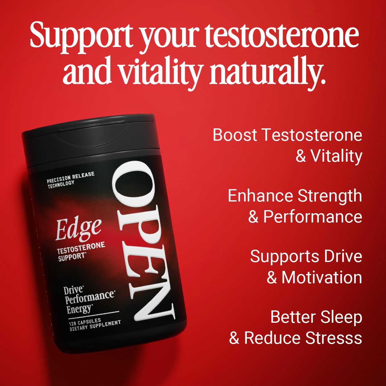OPEN Essentials 11-in-1 ingredients close-up for vitality support.