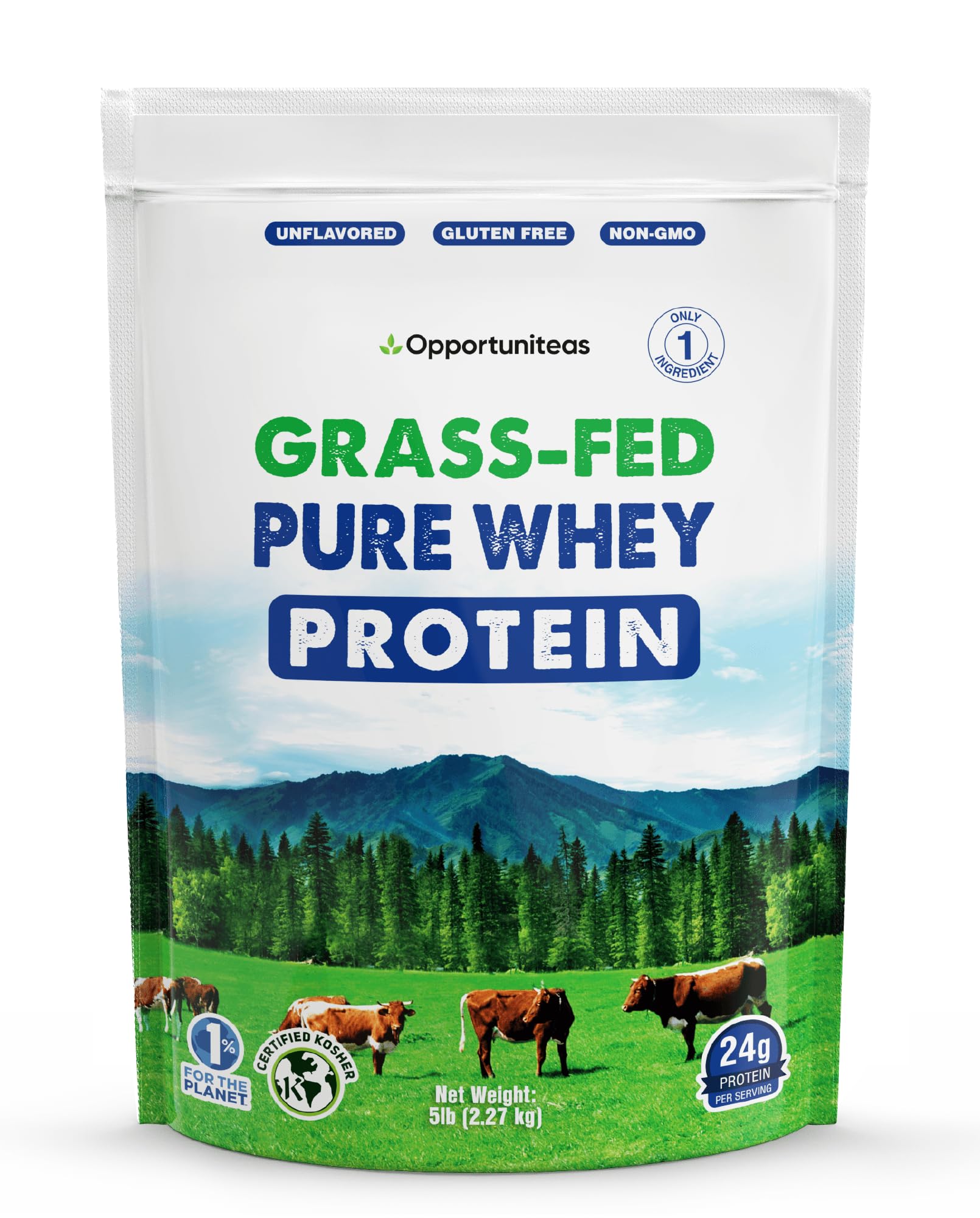 Opportuniteas grass-fed whey powder pack for clean shakes