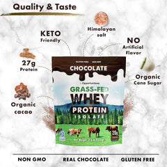 Opportuniteas organic cacao vanilla whey mix enhances smoothies with real flavor