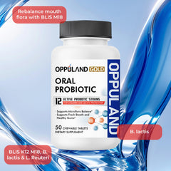 Oppuland gum health support shown for adults and kids.
